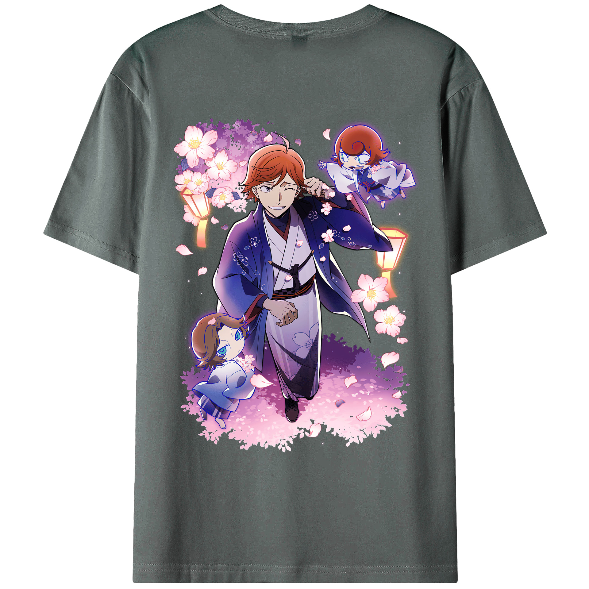（画像用） 文豪ストレイドッグス Bungo Stray Dogs 綿100％ メンズ半袖Tシャツ（バックプリント） 通気性